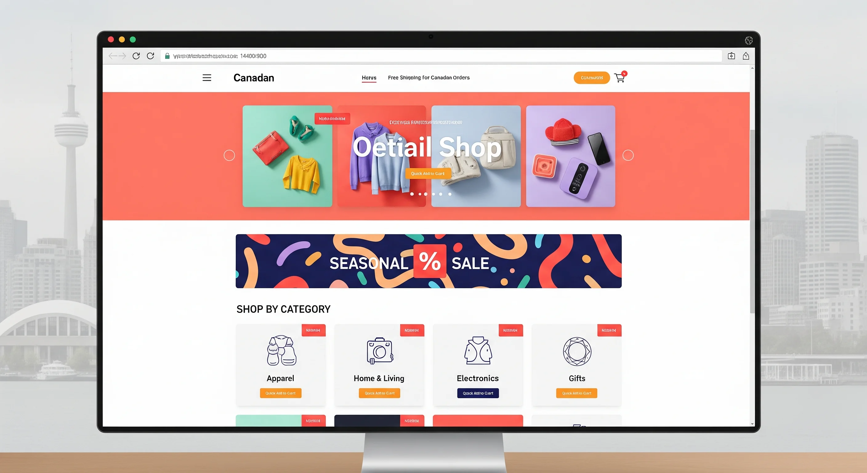 Retail website template — AI-optimized design with booking and analytics